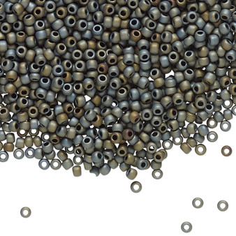 TR-11-613 - 11/0 - TOHO BEADS® - Opaque Matte Iris Grey - 50gms - Glass Round Seed Beads