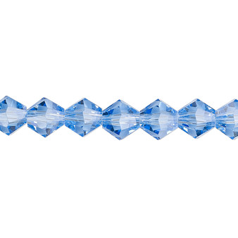 8mm - Celestial Crystal® - Transparent Light Blue - 15.5" Strand - Faceted Bicone Crystal