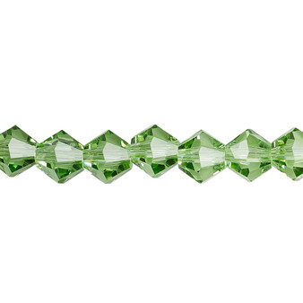 8mm - Celestial Crystal® - Transparent Lime Green - 15.5" Strand - Faceted Bicone Crystal