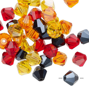 8mm - Celestial Crystal® - Mix Fire - 40 Pack - Faceted Bicone Crystal