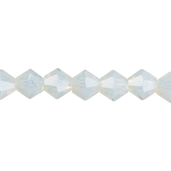 8mm - Celestial Crystal® - Transparent Frosted Clear - 15.5" Strand - Faceted Bicone Crystal