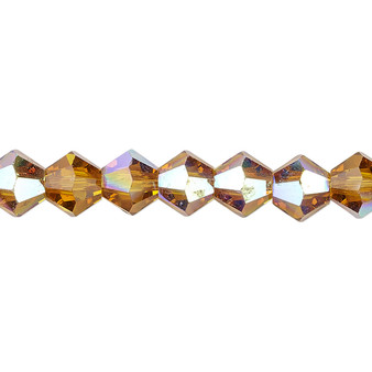 8mm - Celestial Crystal® - Transparent Gold AB - 15.5" Strand - Faceted Bicone Crystal