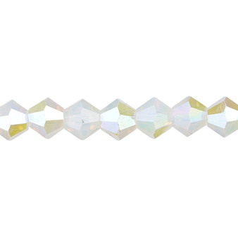 8mm - Celestial Crystal® - Transparent Frosted Clear AB - 15.5" Strand - Faceted Bicone Crystal