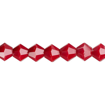 8mm - Celestial Crystal® - Opaque Red - 15.5" Strand - Faceted Bicone Crystal
