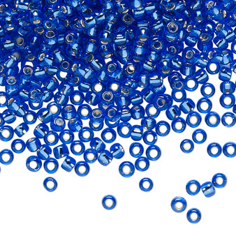 TR-08-35 - 8/0 - TOHO BEADS® - Transparent Silver Lined Sapphire - 7.5gm Vial - Glass Round Seed Beads