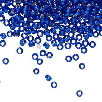 TR-08-28 - 8/0 - TOHO BEADS® - Transparent Silver Lined Cobalt - 50gms - Glass Round Seed Beads