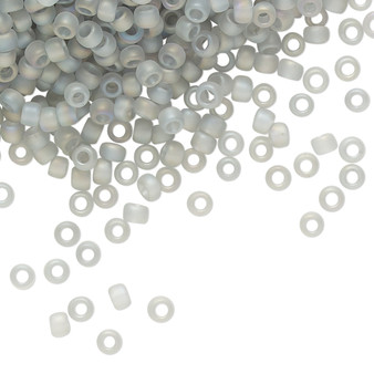 TR-08-176AF - 8/0 - TOHO BEADS® - Translucent Frosted Rainbow Black Diamond - 50gms - Glass Round Seed Beads