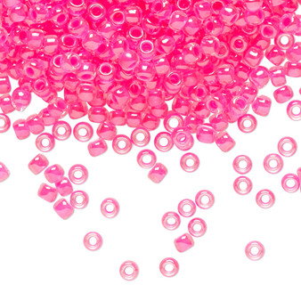 TR-08-978 - 8/0 - TOHO BEADS® - Translucent Luminous Neon Pink - 50gms - Glass Round Seed Beads