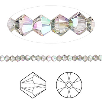 Bead, Crystal Passions®, Crystal Paradise Shine, 3mm bicone (5328). Sold per pkg of 48.