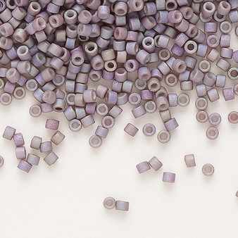 DB1065 - 11/0 - Miyuki Delica - Opaque Matte Metallic Gold Luster Rainbow Grape - 50gms - Cylinder Seed Beads