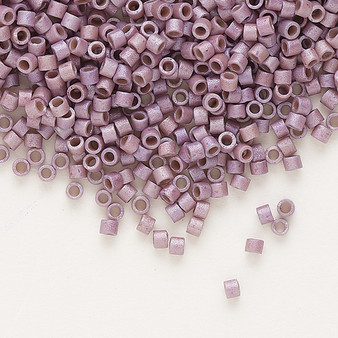 DB1066 - 11/0 - Miyuki Delica - Opaque Matte Metallic Gold Iris Violet - 50gms - Cylinder Seed Beads
