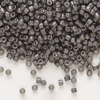 DB1175 - 11/0 - Miyuki Delica - Galv Matte Graphite - 7.5gms - Cylinder Seed Beads