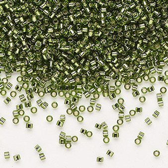 DB1207 - 11/0 - Miyuki Delica - Silver Lined Olive - 50gms - Cylinder Seed Beads