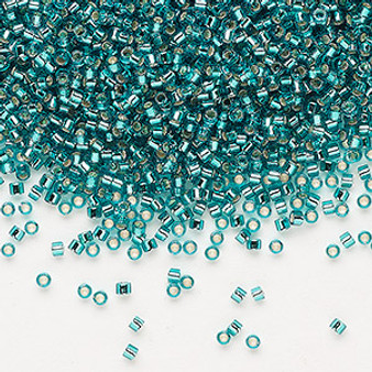 DB1208 - 11/0 - Miyuki Delica - Silver Lined Caribbean Teal - 50gms - Cylinder Seed Beads