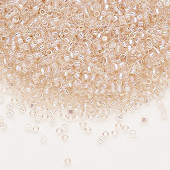 DB1243 - 11/0 - Miyuki Delica - Transparent Pink Mist AB - 7.5gms - Cylinder Seed Beads