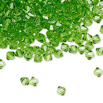 4mm - Preciosa Czech - Peridot - 720pk - Faceted Bicone Crystal