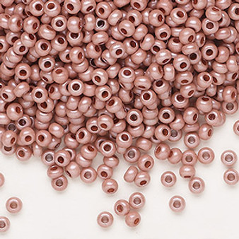 Seed bead, Preciosa Ornela, Czech glass, opaque matte pink, #8 rocaille. Sold per 50-gram pkg.