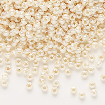 Seed bead, Preciosa Ornela, Czech glass, opaque dark shell luster, #8 rocaille. Sold per 500-gram pkg.