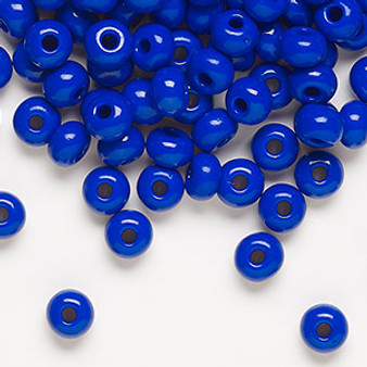 Seed bead, Preciosa Ornela, glass, opaque lapis blue, #2 rocaille. Sold per 50-gram pkg.