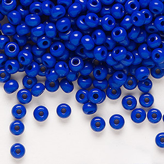 Seed bead, Preciosa Ornela, Czech glass, opaque lapis blue, #6 rocaille. Sold per 50-gram pkg.