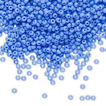 Seed bead, Preciosa Ornela, Czech glass, opaque powder blue (33020), #11 rocaille. Sold per 50-gram pkg.