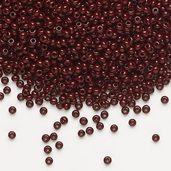 Seed bead, Preciosa Ornela, Czech glass, opaque dark brown, #11 rocaille. Sold per 50-gram pkg.