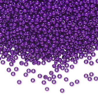Seed bead, Preciosa Ornela, Czech glass, opaque terra intensive violet (16A28), #11 rocaille. Sold per 50-gram pkg.