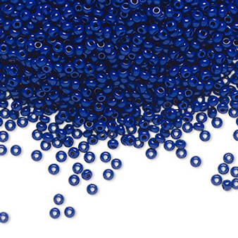 Seed bead, Preciosa Ornela, Czech glass, opaque cobalt blue (33070), #11 rocaille. Sold per 500-gram pkg.
