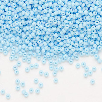 Seed bead, Preciosa Ornela, Czech glass, opaque light turquoise, #11 rocaille. Sold per 500-gram pkg.