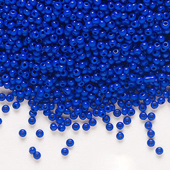 Seed bead, Preciosa Ornela, Czech glass, opaque lapis blue, #11 rocaille. Sold per 500-gram pkg.