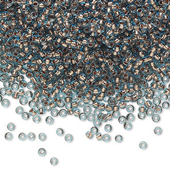 Seed bead, Preciosa Ornela, Czech glass, transparent copper-lined light blue, #11 rocaille. Sold per 500-gram pkg.