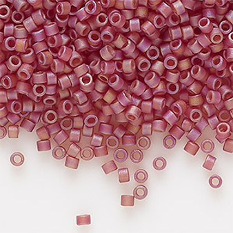 DB0867 - 11/0 - Miyuki Delica - Opaque Matt Rainbow Dark Cranberry - 50gms - Cylinder Seed Beads