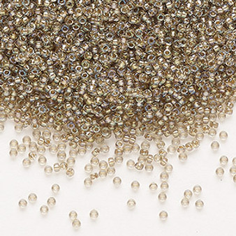 15-3540 - 15/0 - Miyuki - Translucent Moth lined Luster Clear - 35gms - Glass Round Seed Beads