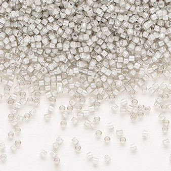 DB2391 - 11/0 - Miyuki Delica - Translucent Moon Stone Lined Luster Clear - 7.5gms - Cylinder Seed Beads