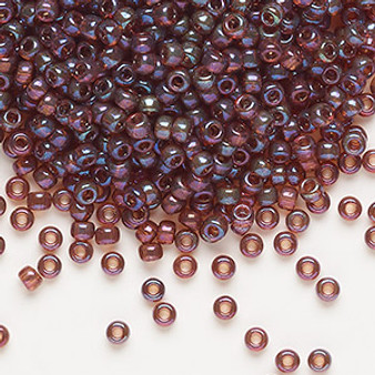 8-302 - 8/0 - Miyuki - Translucent Gold Luster Claret - 50gms - Glass Round Seed Bead