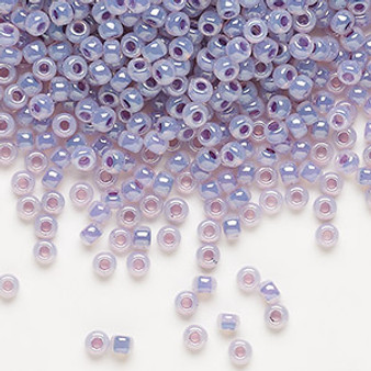 8-525 - 8/0 - Miyuki - Opaque Inside Dyed Purple Luster Alabaster - 50gms - Glass Round Seed Bead