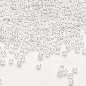 8-511 - 8/0 - Miyuki - Translucent Luster White - 50gms - Glass Round Seed Bead