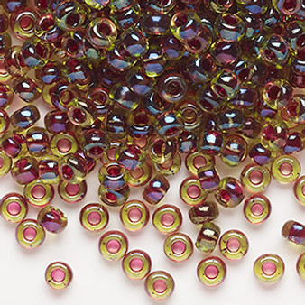 6-336 - 6/0 - Miyuki - Translucent Wine Lined Luster Peridot - 25gms - Glass Round Seed Bead