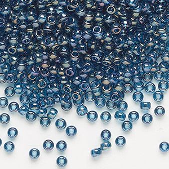8-305 - 8/0 - Miyuki - Translucent Gold Luster Montana Blue - 50gms - Glass Round Seed Bead
