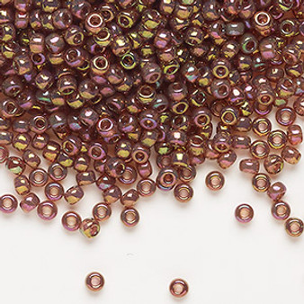 8-301 - 8/0 - Miyuki - Translucent Gold Luster Rainbow Dark Topaz - 50gms - Glass Round Seed Bead