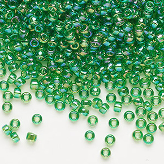 8-179L - 8/0 - Miyuki - Translucent Rainbow Green - 50gms - Glass Round Seed Bead