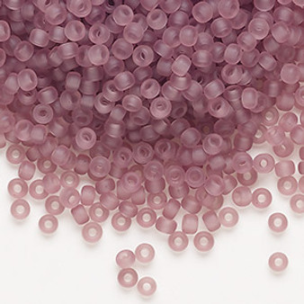 8-142F - 8/0 - Miyuki - Translucent Matte Smoky Amethyst - 50gms - Glass Round Seed Bead