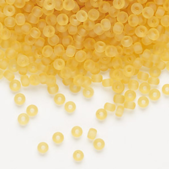 8-132F - 8/0 - Miyuki - Translucent Matte Light Topaz - 50gms - Glass Round Seed Bead