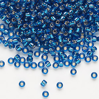 8-25 - 8/0 - Miyuki - Transparent Silver Lined Capri Blue - 50gms - Glass Round Seed Bead