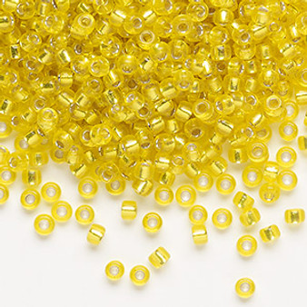 8-6 - 8/0 - Miyuki - Transparent Silver Lined Yellow - 50gms - Glass Round Seed Bead