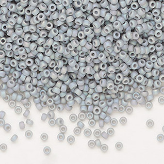 11-498FR - 11/0 - Miyuki - Opaque Matte Rainbow Ghost Grey - 25gms - Glass Round Seed Bead