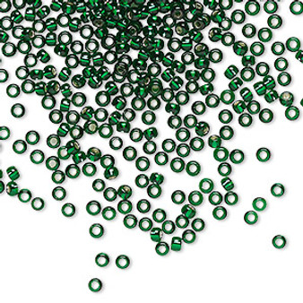 TR-11-36 - 11/0 - TOHO BEADS® - Translucent Silver Lined Green - 250gms - Glass Round Seed Beads