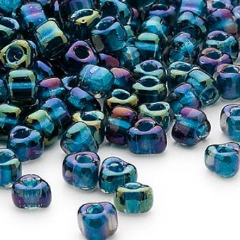 TR5-1831 - Miyuki - #5 - Transparent Blue Colour Lined Metallic Blue - 250gms - Triangle Glass Bead