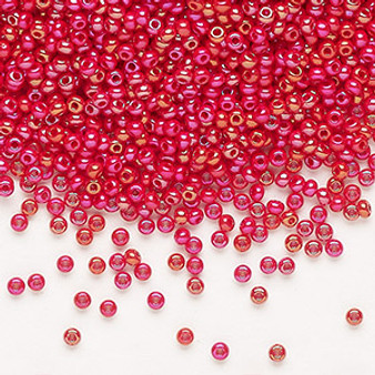 Seed bead, Preciosa Ornela, Czech glass, opaque rainbow red (94190), #11 rocaille. Sold per 50-gram pkg.