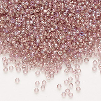 Seed bead, Preciosa Ornela, Czech glass, translucent solgel dyed rainbow pearl (41113), #11 rocaille. Sold per 50-gram pkg.